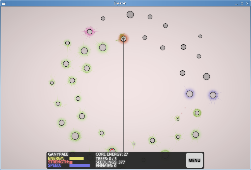The Dyson game running on Linux using Mono